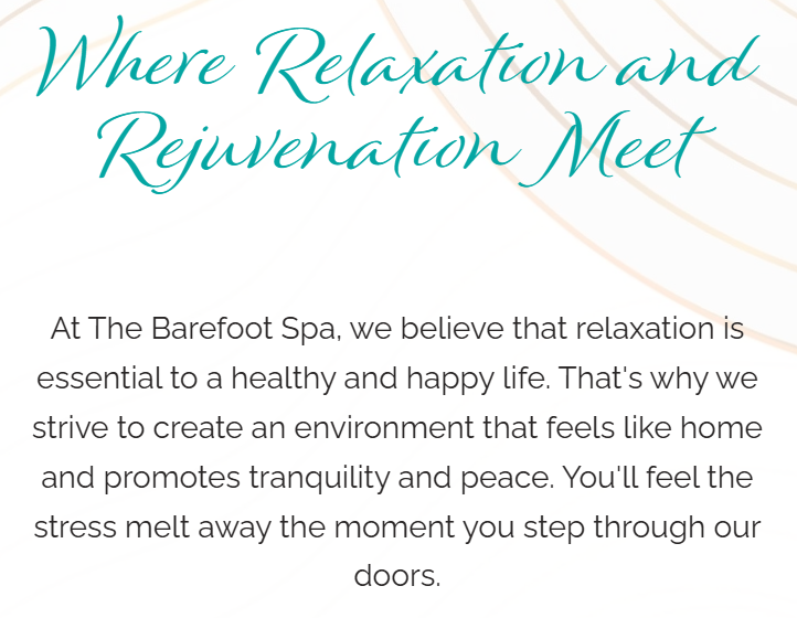 Barefoot Spa Sample Copy